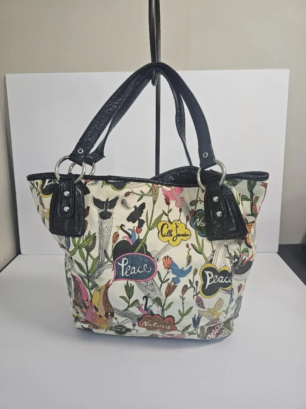 The Sak Bag Shoulder Peace Floral Canvas Boho Casual